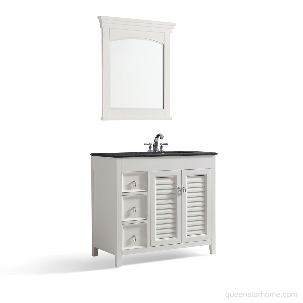 QS-AD06 36”R White bathroom vanity cabinet